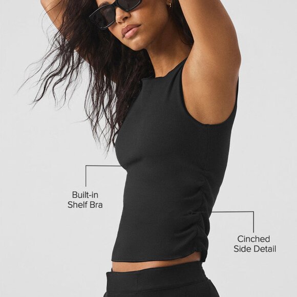 Alo Ribbed En Pointe Tank NWT - Picture 3 of 4